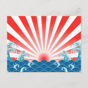 Carte Postale Drapeau du Japon - NIPPON