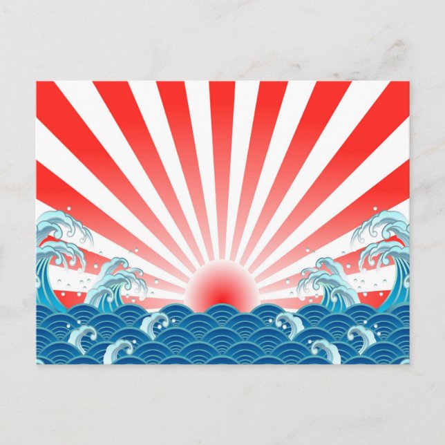 Carte Postale Drapeau du Japon - NIPPON (Devant)