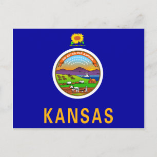 Carte Postale Drapeau du Kansas