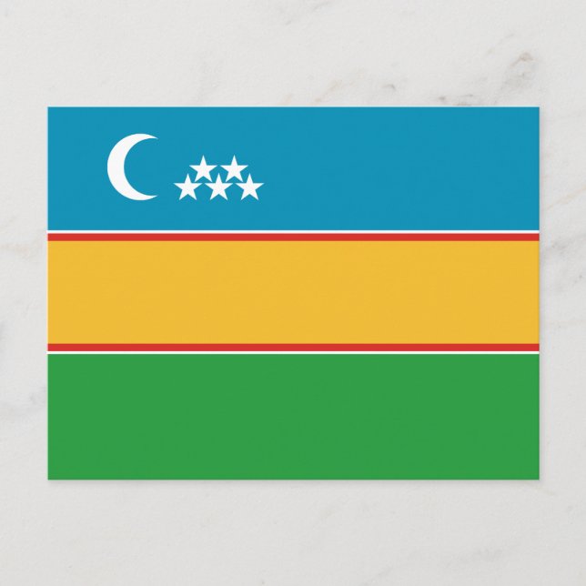 Carte Postale Drapeau du Karakalpakstan (Devant)