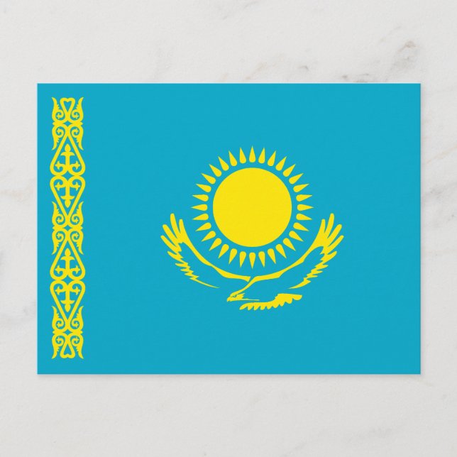 Carte Postale Drapeau du Kazakhstan (Devant)