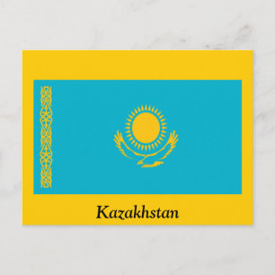 Carte Postale Drapeau du Kazakhstan