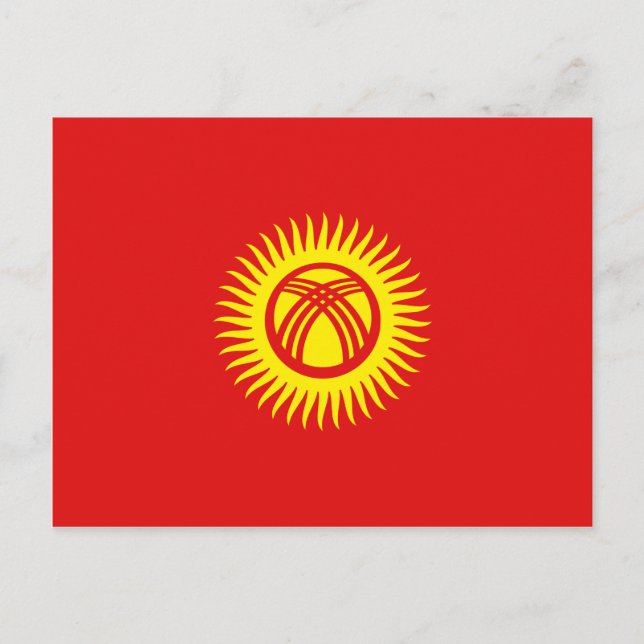 Carte postale drapeau du Kirghizistan (Devant)