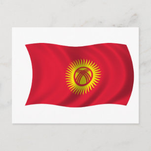 Carte Postale Drapeau du Kirghizistan