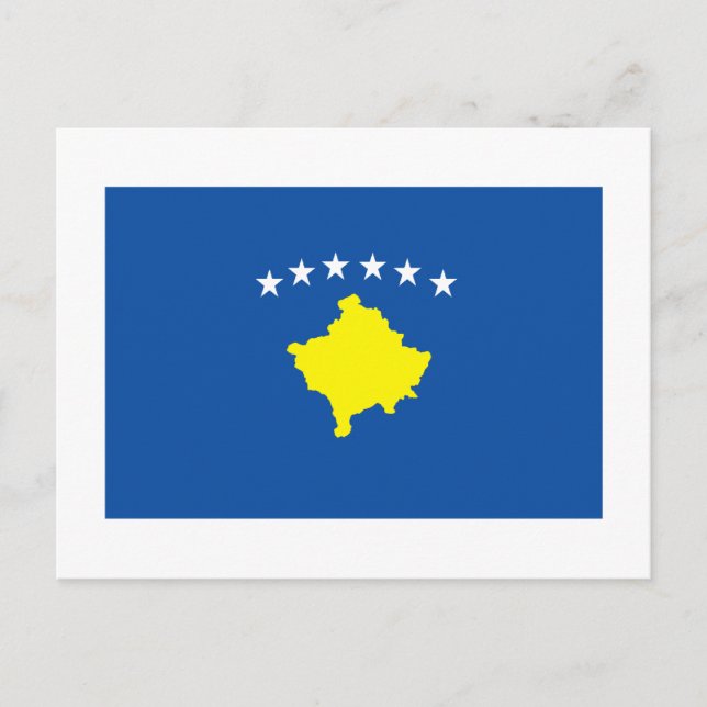 Carte Postale Drapeau du Kosovo (Devant)