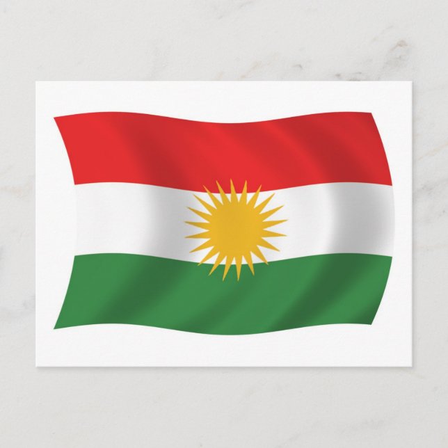 Carte postale Drapeau du Kurdistan (Devant)
