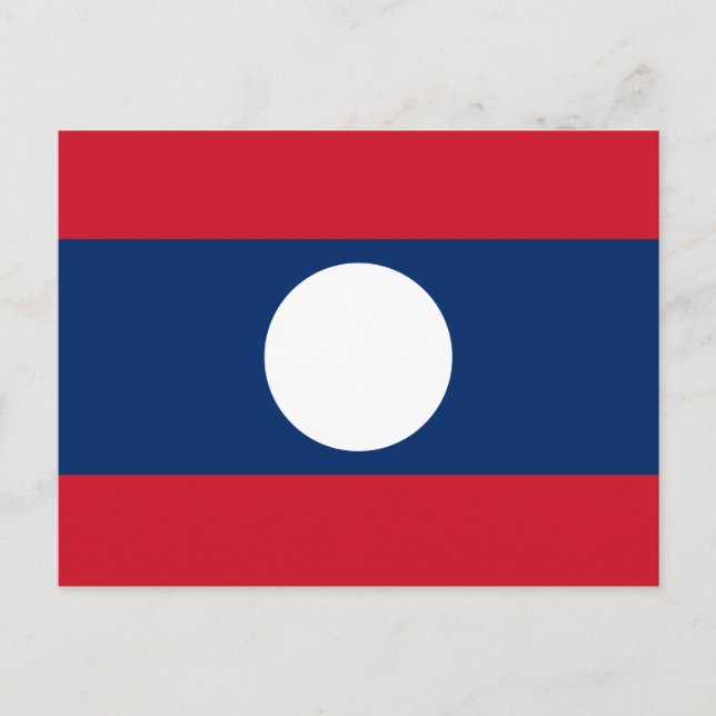 Carte Postale Drapeau du Laos (Devant)