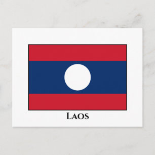 Carte Postale Drapeau du Laos
