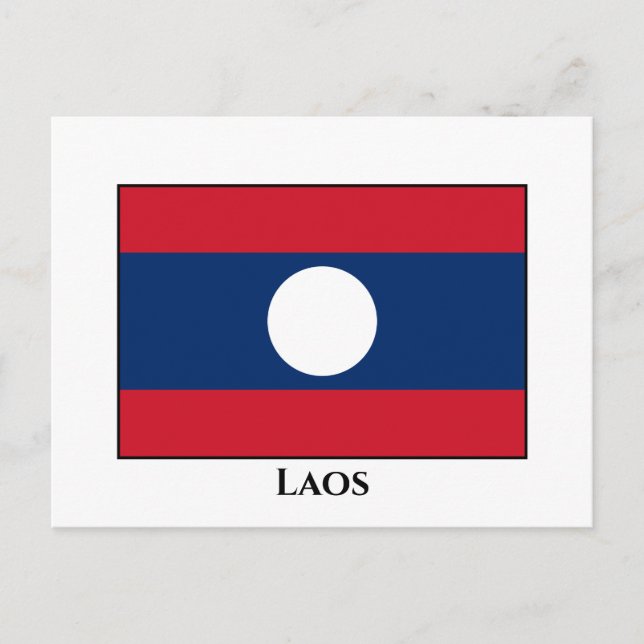 Carte Postale Drapeau du Laos (Devant)