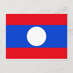 Carte Postale Drapeau du Laos