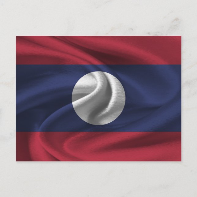 Carte Postale Drapeau du Laos (Devant)