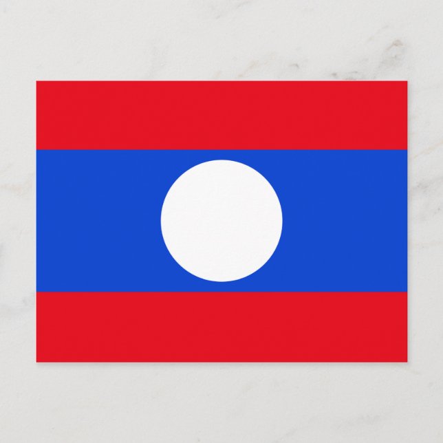Carte Postale Drapeau du Laos (Devant)