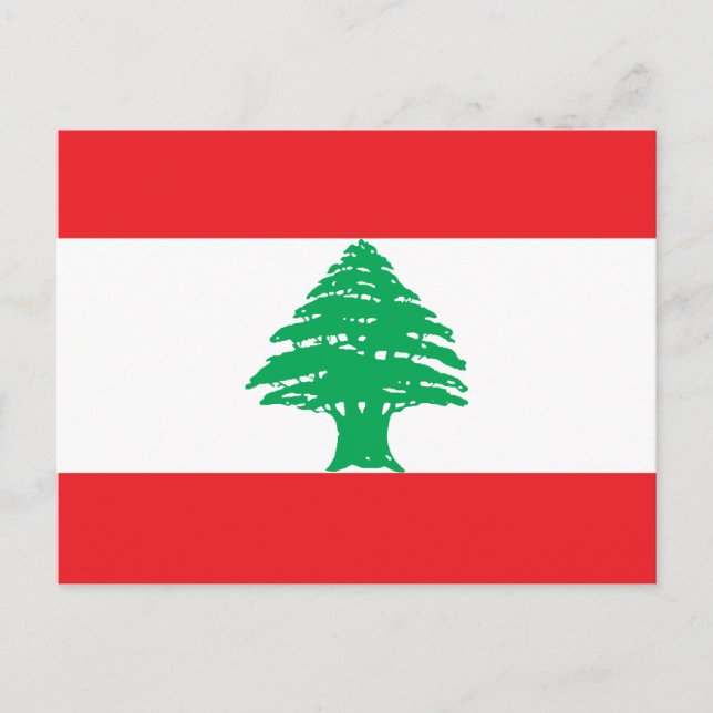 Carte Postale Drapeau du Liban (Devant)
