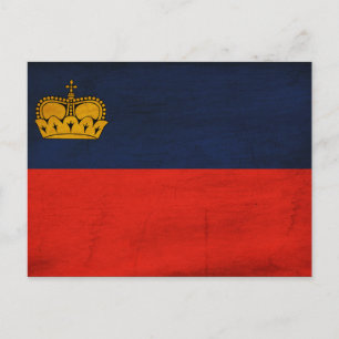 Carte Postale Drapeau du Liechtenstein