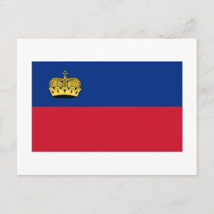 Carte Postale Drapeau du Liechtenstein