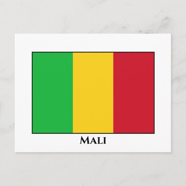 Carte Postale Drapeau du Mali (Devant)