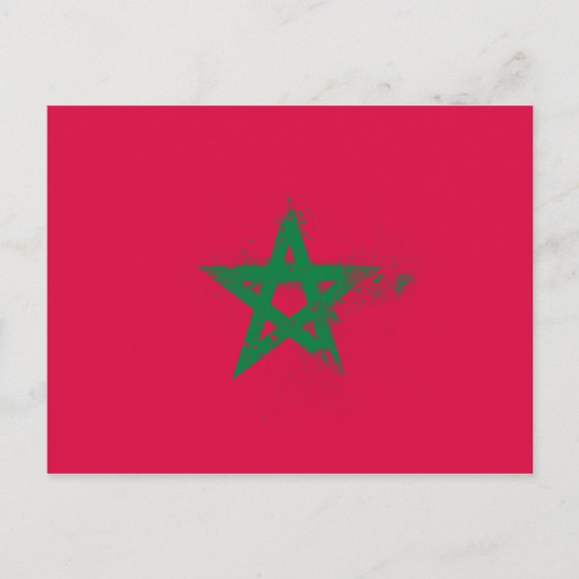 Carte Postale Drapeau du Maroc (Devant)