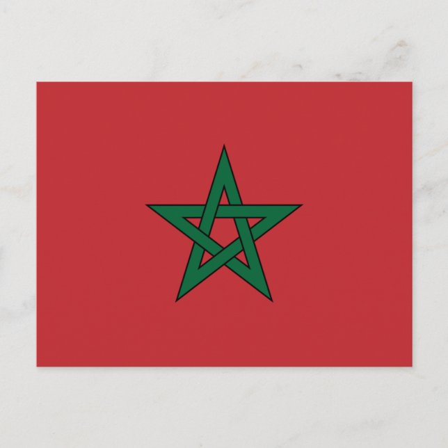 Carte Postale Drapeau du Maroc (Devant)