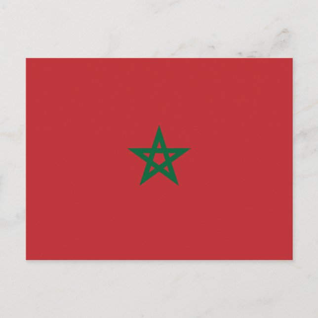 Carte Postale Drapeau du Maroc (Devant)
