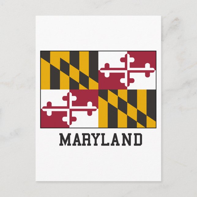 Carte Postale Drapeau du Maryland (Devant)