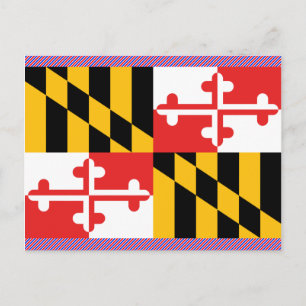 Carte Postale Drapeau du Maryland