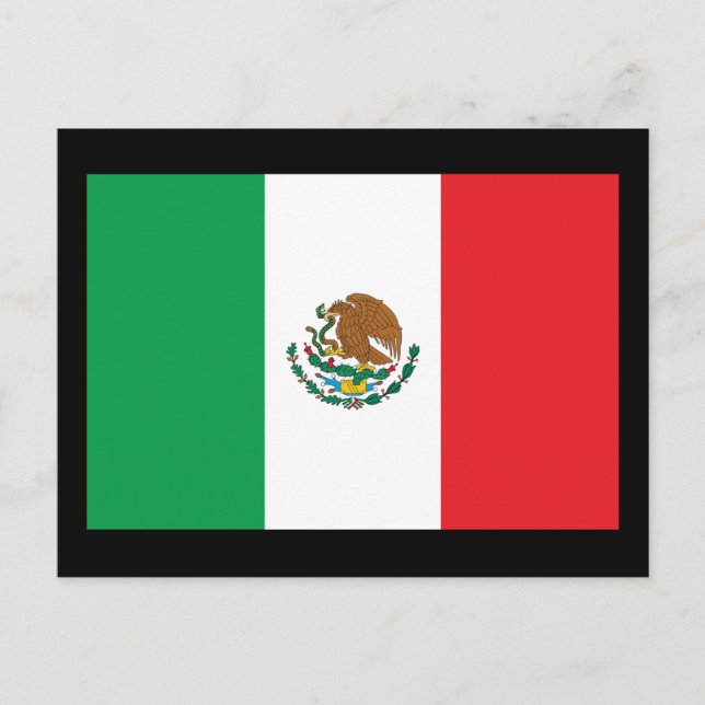 Carte Postale Drapeau du Mexique (Devant)