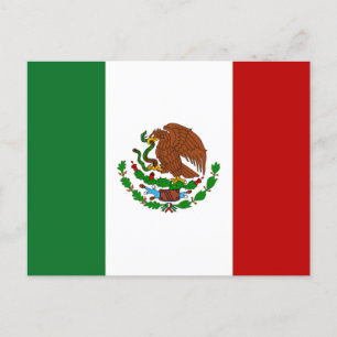Carte Postale Drapeau du Mexique