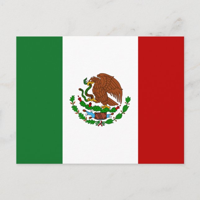 Carte Postale Drapeau du Mexique (Devant)
