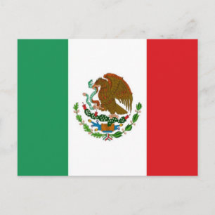 Carte Postale Drapeau du Mexique