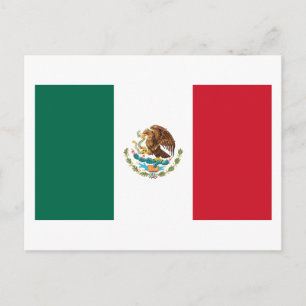 Carte Postale Drapeau du Mexique