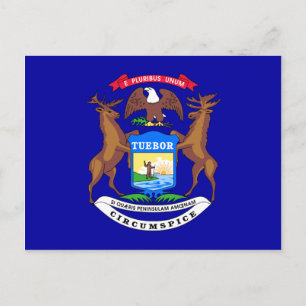 Carte Postale Drapeau du Michigan