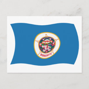 Carte postale Drapeau du Minnesota