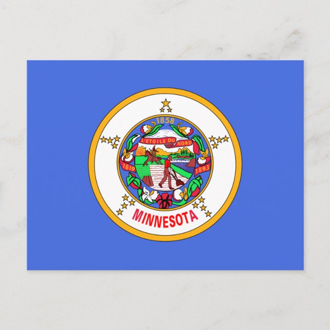 Carte Postale Drapeau du Minnesota (Devant)
