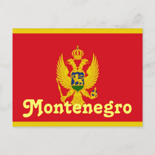 Carte Postale Drapeau du Monténégro