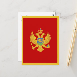 Carte Postale Drapeau du Monténégro