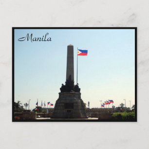 Carte Postale drapeau du monument de rizal