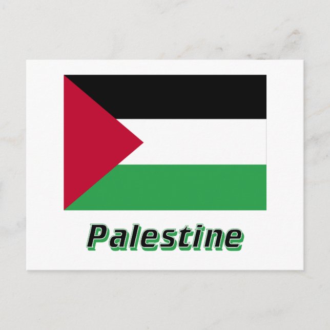 Carte Postale Drapeau du Mouvement palestinien (Devant)