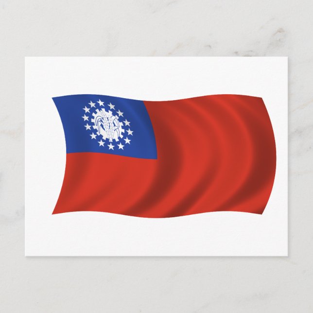 Carte Postale Drapeau du Myanmar (Devant)