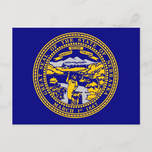 Carte Postale Drapeau du Nebraska (Devant)