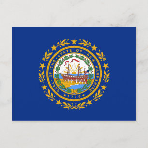 Carte Postale Drapeau du New Hampshire