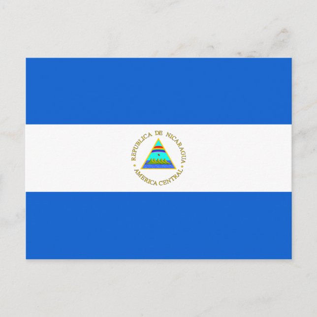 Carte postale drapeau du Nicaragua (Devant)