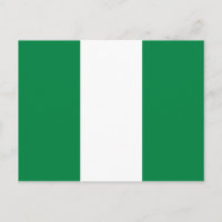 Carte postale drapeau du Nigeria