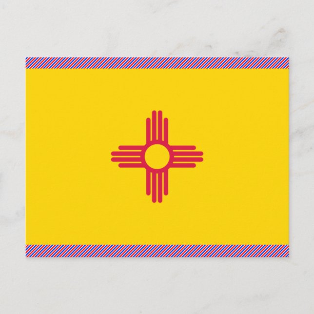 Carte Postale Drapeau du Nouveau-Mexique (Devant)