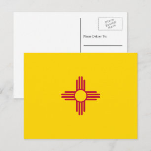 Carte Postale Drapeau du Nouveau-Mexique, Drapeau du Nouveau-Mex