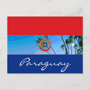 Carte Postale Drapeau du Paraguay