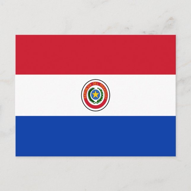 Carte Postale Drapeau du Paraguay (Devant)