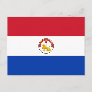 Carte postale drapeau du Paraguay