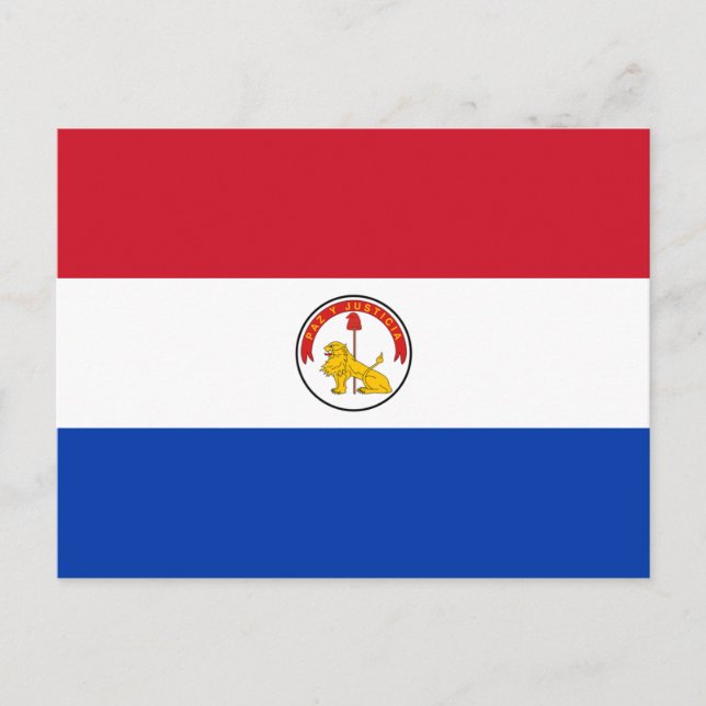 Carte postale drapeau du Paraguay (Devant)