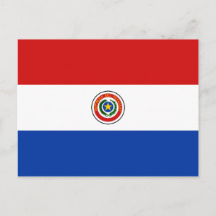 Carte postale drapeau du Paraguay