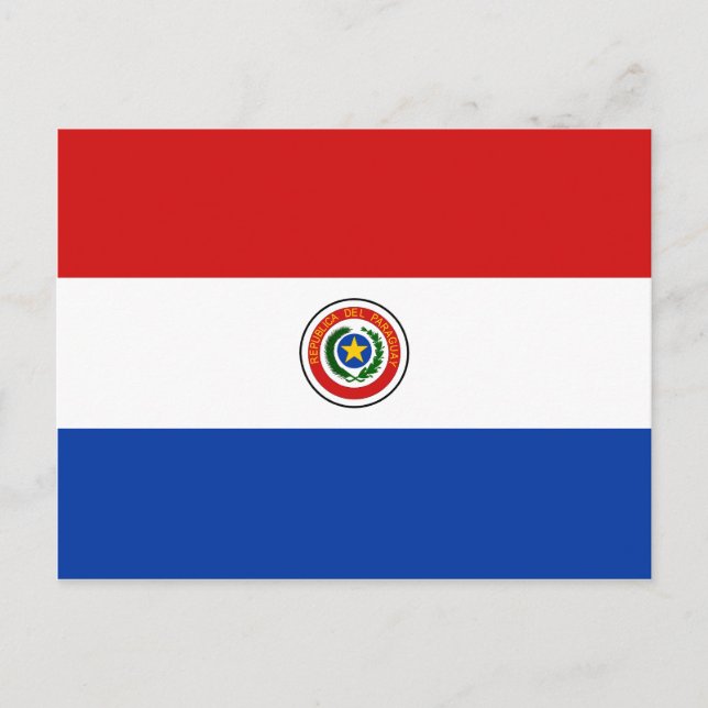 Carte postale drapeau du Paraguay (Devant)
